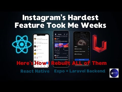 Instagram Clone Engineering: React Native + Laravel Full Stack (Reels, Stories, Chat)
