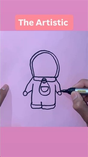 Easy Dorami Drawing for Kids. #dorami #shorts