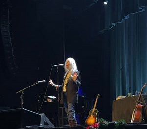 Here is a bit of "Because The Night" from High Priestess Patti Smith the other night at Chevalier in Meffa. | Jon Dubayoo