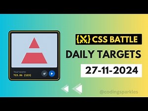 CSS Battle Daily Targets Solution | November 27, 2024 | #html #css #cssbattle