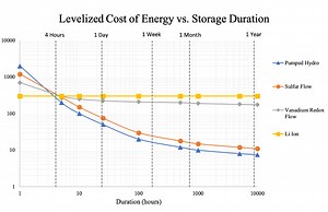 Lithium-Ion Energy Storage Cost vs. Pumped Hydro Or Flow Battery Cost Are Dependent On Time - CleanTechnica