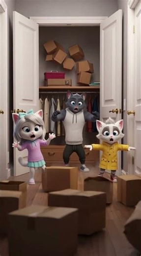 Who Took the Flashlight?! 😱 Funny Cat Family Mystery!