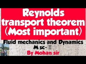 (M.sc-Ⅱ)Reynolds transport theorem(Hindi or English))