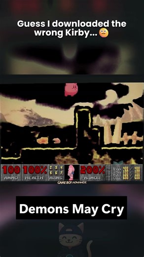 When Kirby got into Doom #doom #kirby