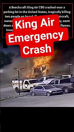 King Air C90 Crash near Parking Lot #shorts