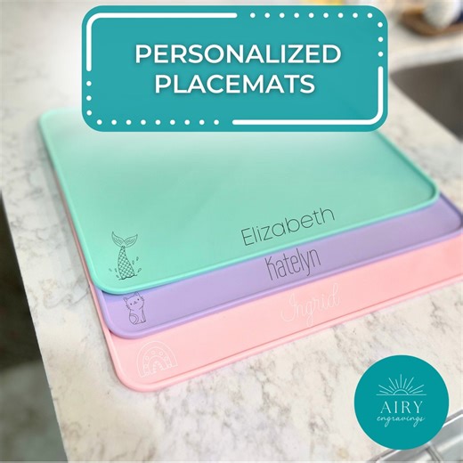 Personalized Silicone Baby Placemat: Custom Name & Picture - Etsy