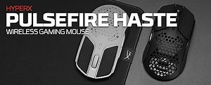 HyperX Pulsefire Haste – Wireless Gaming-Maus - Ultraleicht, 62g, 100 Stunden Akkulaufzeit, 2,4Ghz Wireless, Honeycomb Shell, Hex Design, bis zu 16000 DPI, 6 programmierbare Tasten - Weiß/Rosa