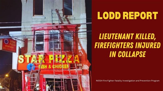 NIOSH: Lieutenant killed during post-fire collapse at mixed-use building