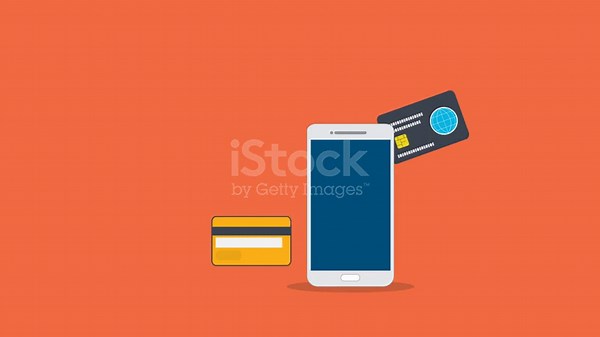 Online payment, security transaction. Mobile banking and internet...