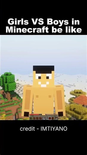 Boys Vs Girls in Minecraft Funny Moments #minecraftshorts #minecraftfunnymoments