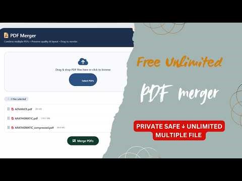How to Merge PDF Multiple Files Offline (No Limits, No Subscription) | Easy PDF Merger Tool Guide