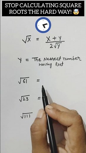 "This Square Root Trick Feels Like MAGIC! 🤯 | Fast Math Trick"#maths #squre_roots