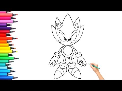 How to Draw Sonic the Hedgehog Easy 🦔 | Step-by-Step Drawing for Kids | Super Sonic Drawing