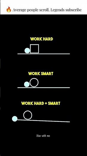 work hard Vs work smart Vs work hard + smart🚀 | Powerful motivation #stayfocused #selfimprovement