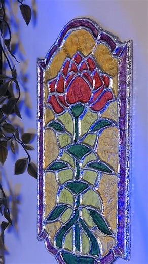 DIY Stranger Things Room decor 🔦Stained glass from cardboard & foil 📦