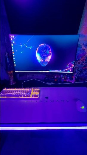 Alienware mouse pad (wife’s setup) #alienware #asus #asusgaming #1440p #gaming #mousepad #pcgaming