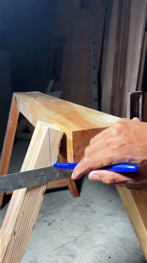 Assembling a sawhorse #woodworking #woodjoint #carpentry #diy #woodenchair #wood