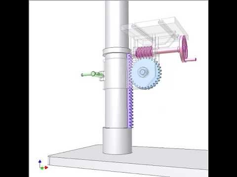 Table lifting mechanism for upright drilling machines 1