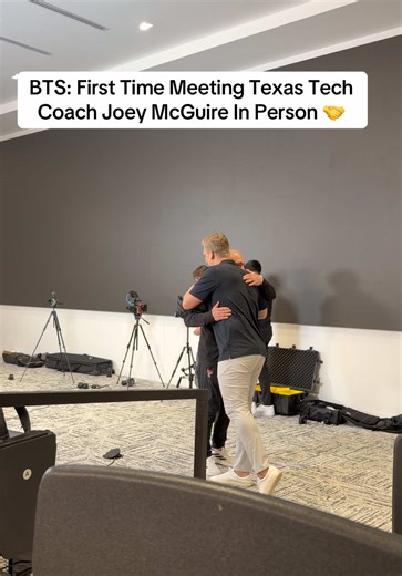 First time meeting Texas Tech Head Coach Joey McGuire. You can tell right away what kind of program they’re building.