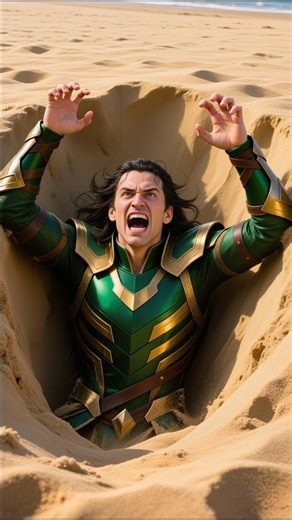 Epic Beach Fight! Flash vs. Loki! Who will be king of the beach? #dc #marvel