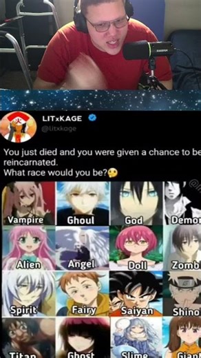 Which race would you choose if you were reincarnated🌟 #animeedits #ytshorts