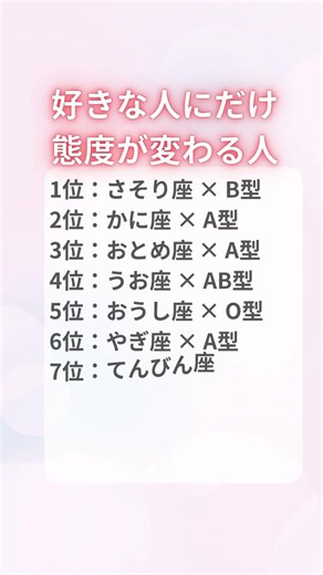 好きな人にだけ態度が変わる人 #星座占い #恋愛 #相性抜群 #恋愛占い #占い #大好きな人の気持ち #血液型占い #相手の本音 #ランキング #運命の恋