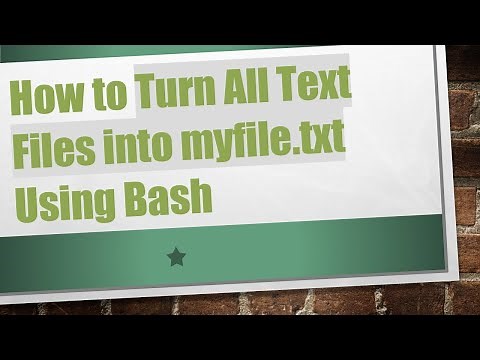 How to Turn All Text Files into myfile.txt Using Bash