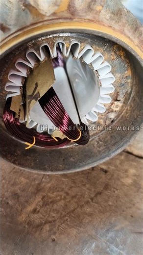 Method of winding a motor without damaging the insulation #singlephasemotorwinding #shorts