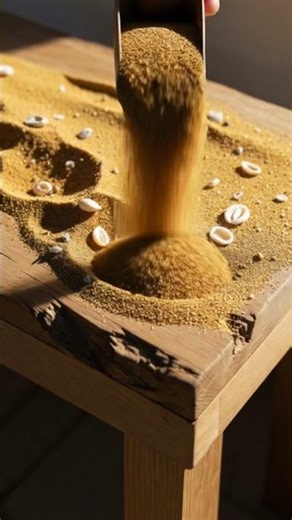 This Ocean Table Is Made From Real Sand 😱🌊 | Epoxy Beach Table Transformation #Shorts