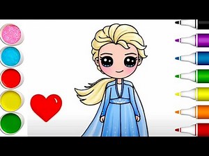 How to Draw Elsa from Frozen - Easy Step-by-Step Tutorial for Kids