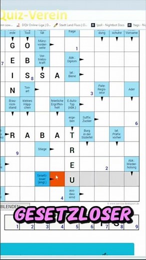 Kreuzworträtsel - na klar!