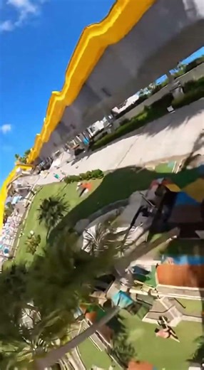 POV: He Actually FLEW Off The Water Slide!! 🌊🚀 #WaterslideFail #ExtremeSports #WaterPark