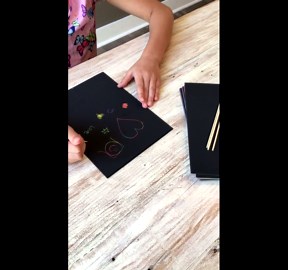 50 Piece Rainbow Scratch Paper - 4 Wooden Styluses Included - Create Rainbow Scratch Art With This Jumbo Craft Pack