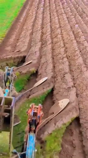 Efficient Farmland Preparation with Modern Moldboard Plow Technology - Good machinery make work easy