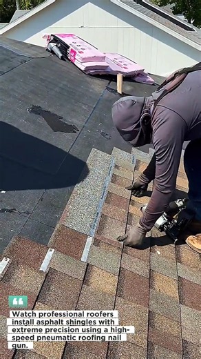 Pro Roofing Shingle Installation Fast & Precise #Roofing #Construction #Tools