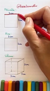 306K views · 2.8K reactions | Rappel utile : périmètre, aire d’un carré et volume d’un cube✅ Abonne-toi pour progresser en maths et partage cette vidéo au maximum  #math #maths #mathématiques #collège #lycée #géométrie #périmètre #aire #volume #révisions | Bosse Tes Maths | Facebook