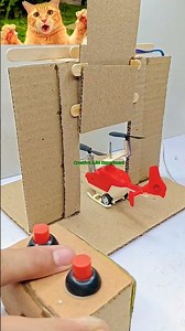 Helicopter Hangar • Automatic Gate | #dcmotor #tech #youtubeshorts #dcmotorproject