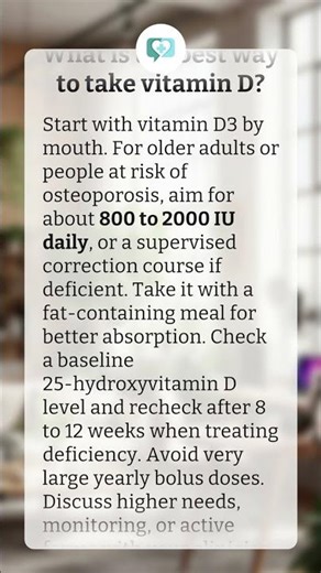 What is the best way to take vitamin D?
