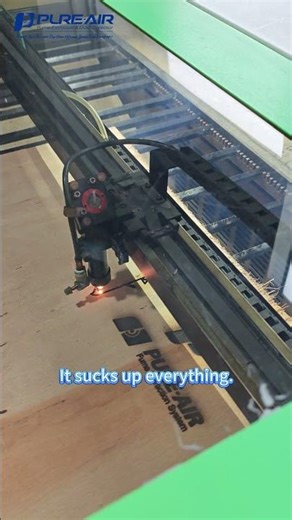 High-Efficiency Fume Extractor for Laser Engraving Wood | PURE-AIR Clean Air Solution