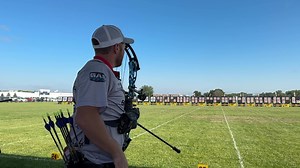 7K views · 155 reactions | Freestyle Professional Male lead Kyle Douglas at the NFAA Outdoor National Target Championship in Yankton, SD. They have completed the 40yd portion, are currently shooting 50yd, and will complete the round at 60yds. Follow all scores at: https://www.ianseo.net/Details.php?toId=15083 | Competition Archery Media | Facebook