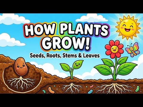 How Plants Grow for Kids | Seeds, Roots, Stems & Leaves Explained