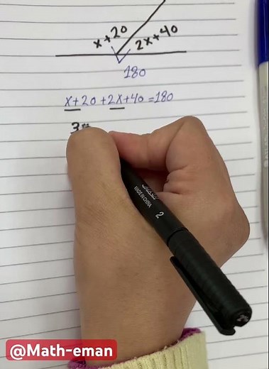 Solving Angles on a Straight Line | Easy Math Explanation