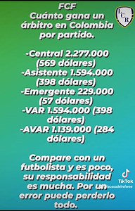 Salario para 2022 de los Árbitros en Colombia. Tengan en cuenta que por la cantidad de permisos que deben tener para partidos o pretemporadas no pueden tener un trabajo a parte en una empresa. De tal modo que si cometen un error pueden dejar de ser nombrados. (echados) quedarían sin sustento. #LCR #arbitrajeconsentido #lacasadelreferee | La Casa del Referee Oficial