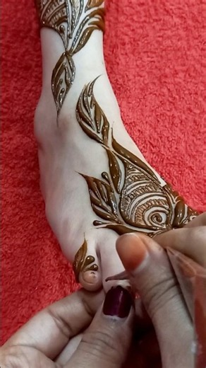 Simple Arabic Design For Foot #shorts #mehndi #henna #easymehndi #viralshorts #trending #hennaart