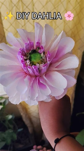 How to make Dahlia Flower | DIY Tissue Paper flower tutorial #shortsfeed #shorts
