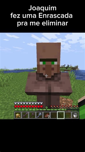 O Joaquim me jogou no poço cheio de piranha #minecraft #memes