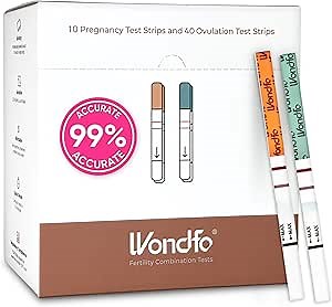 Pregnancy and Ovulation Test Strips Kit - Fertility Tracking and Family Planning - Early Detection Combo Kit for Home Use(40 LH + 10 HCG)