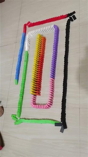 colorful Domino Tricks,domino toppling #dominotricks #domino effect #shorts