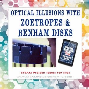 STEAM Project Ideas for Kids - Zoetropes and Benham Disks