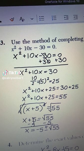 Algebra 1 Regents Tips for Completing the Square